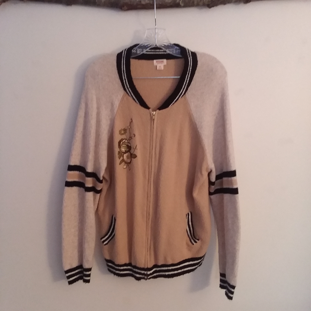 Vintage Style Zip Cardigan